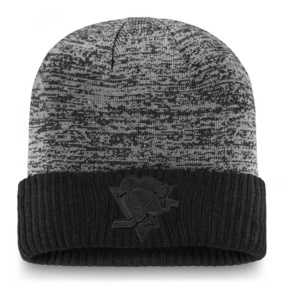 PITTSBURGH PENGUINS FANATICS MEN'S AUTHENTIC PRO BLACK ICE BEANIE CUFF TOQUE 1 PITTSBURGH PENGUINS FANATICS MEN'S AUTHENTIC PRO BLACK ICE BEANIE CUFF TOQUE