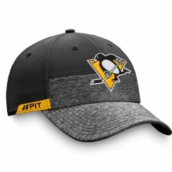 PITTSBURGH PENGUINS FANATICS MEN'S AUTHENTIC PRO LOCKER ROOM STRUCTURED STRETCH FLEX HAT