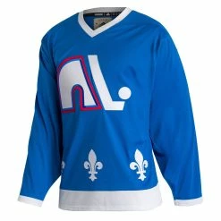 QUEBEC NORDIQUES ADIDAS TEAM CLASSICS ADULT BLUE HOCKEY JERSEY