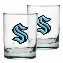 Mustang SEATTLE KRAKEN 2 PACK ROCK GLASS - ETCHED