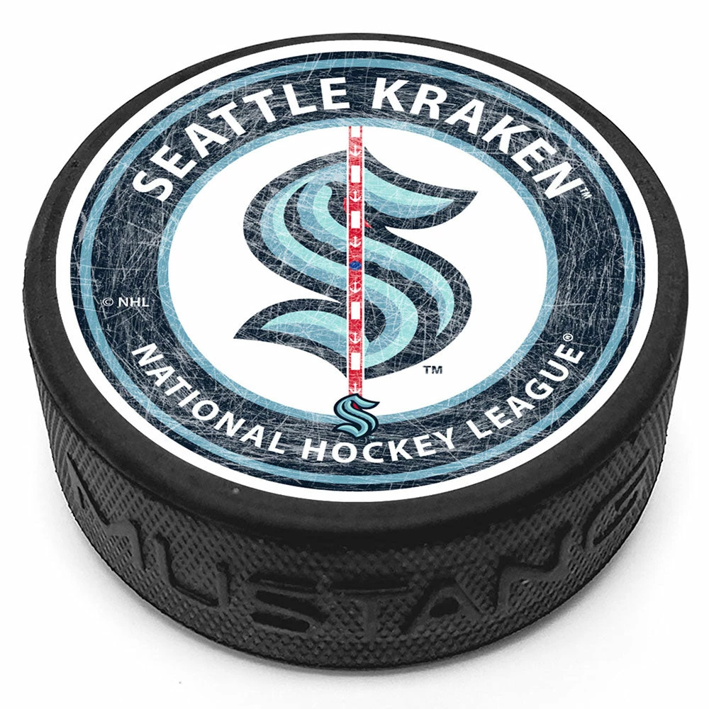 Mustang SEATTLE KRAKEN CENTRE ICE PUCK 1 Mustang SEATTLE KRAKEN CENTRE ICE PUCK