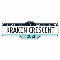 Mustang SEATTLE KRAKEN DELUXE STREET SIGN 8X23