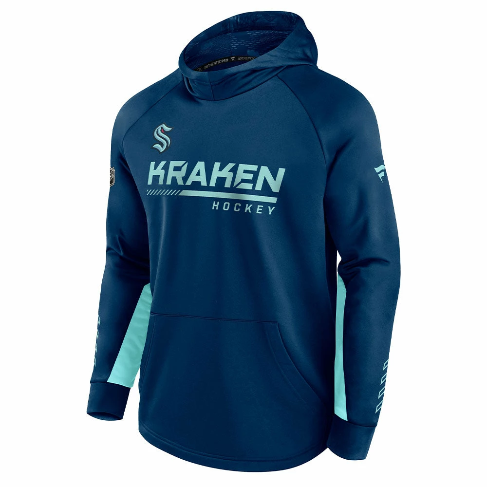 SEATTLE KRAKEN FANATICS MEN'S AUTHENTIC PRO LOCKER ROOM PULLOVER HOODIE 1 SEATTLE KRAKEN FANATICS MEN'S AUTHENTIC PRO LOCKER ROOM PULLOVER HOODIE