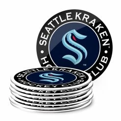 Mustang SEATTLE KRAKEN TEAM STRIPE COASTER - 8 PACK