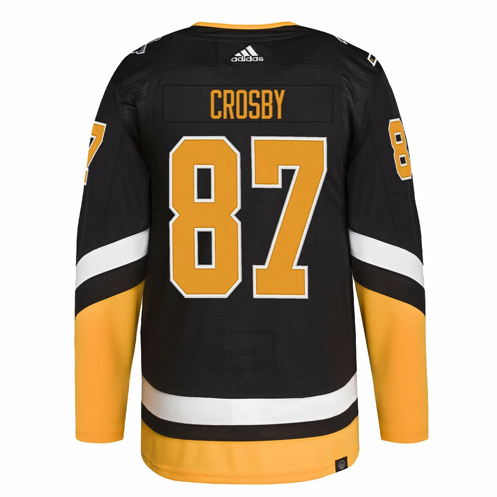 SIDNEY CROSBY PITTSBURGH PENGUINS ADIDAS ADIZERO PRIMEGREEN AUTHENTIC BLACK THIRD JERSEY 1 SIDNEY CROSBY PITTSBURGH PENGUINS ADIDAS ADIZERO PRIMEGREEN AUTHENTIC BLACK THIRD JERSEY