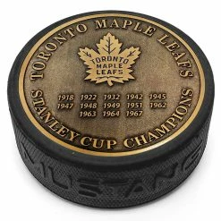 Mustang TORONTO MAPLE LEAFS 13-TIME STANLEY CUP CHAMPIONS MEDALLION COLLECTION PUCK