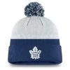 TORONTO MAPLE LEAFS FANATICS MEN'S AUTHENTIC PRO DRAFT CUFFED KNIT POM TOQUE