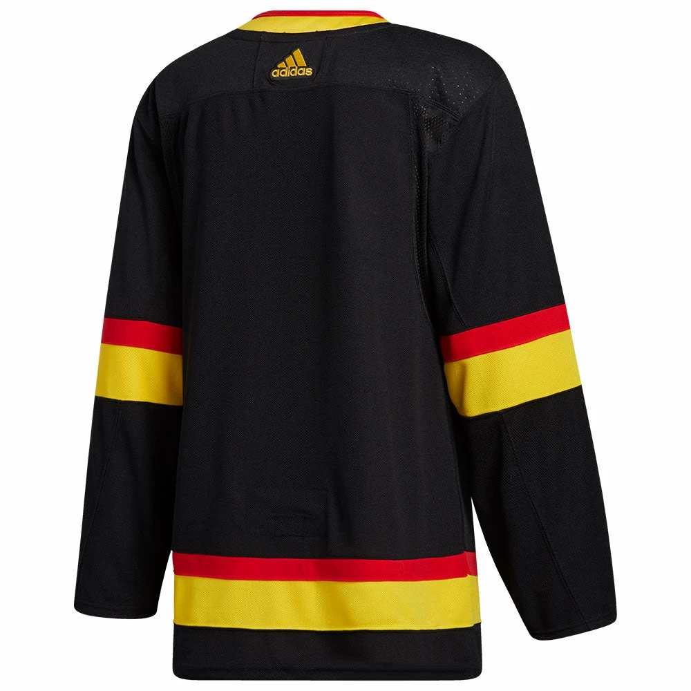 VANCOUVER CANCUKS ADIDAS ADIZERO PRIMEGREEN AUTHENTIC BLACK HERITAGE JERSEY 2 VANCOUVER CANCUKS ADIDAS ADIZERO PRIMEGREEN AUTHENTIC BLACK HERITAGE JERSEY - Image 2