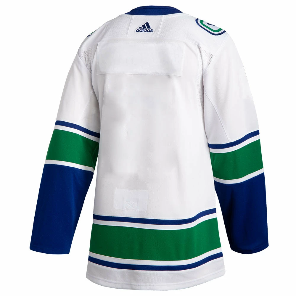 VANCOUVER CANUCKS ADIDAS ADIZERO PRIMEGREEN AUTHENTIC WHITE AWAY JERSEY 2 VANCOUVER CANUCKS ADIDAS ADIZERO PRIMEGREEN AUTHENTIC WHITE AWAY JERSEY - Image 2