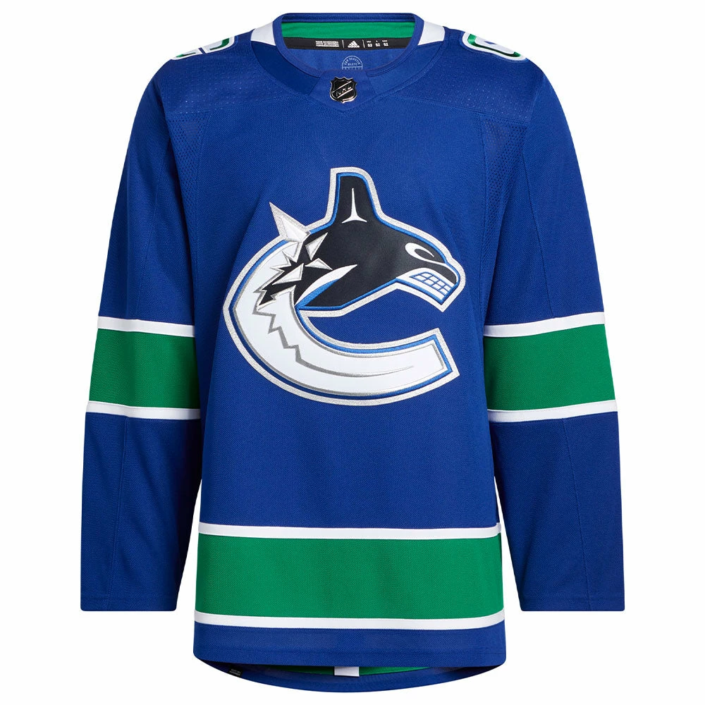 VANCOUVER CANUCKS ADIDAS ADIZERO PRIMEGREEN AUTHENTIC BLUE HOME JERSEY 1 VANCOUVER CANUCKS ADIDAS ADIZERO PRIMEGREEN AUTHENTIC BLUE HOME JERSEY
