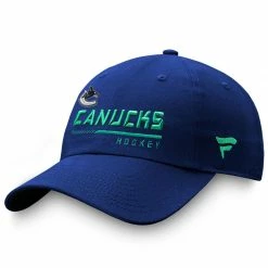 VANCOUVER CANUCKS FANATICS MEN'S AUTHENTIC PRO LOCKER ROOM UNSTRUCTURED ADJUSTABLE HAT