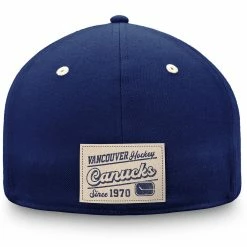 VANCOUVER CANUCKS FANATICS MEN'S TRUE CLASSICS STRUCTURED STRETCH FLEX HAT -Atlantic Division Shop VANCOUVER CANUCKS FANATICS MEN S TRUE CLASSICS STRUCTURED STRETCH FLEX HAT BACK