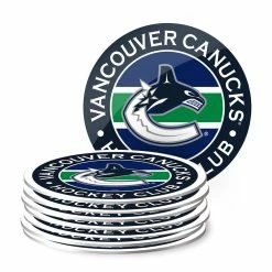 Mustang VANCOUVER CANUCKS TEAM STRIPE COASTER - 8 PACK
