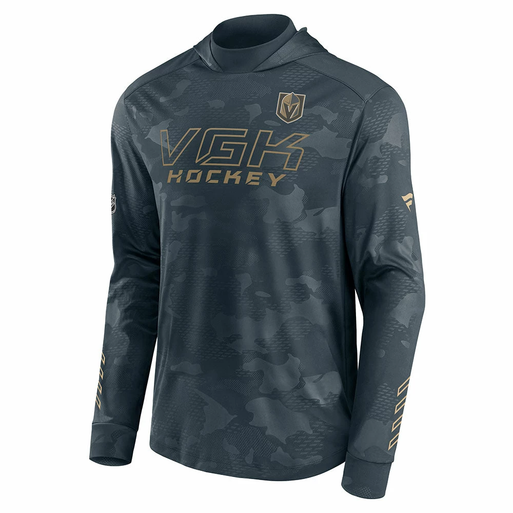 VEGAS GOLDEN KNIGHTS FANATICS MEN'S AUTHENTIC PRO LOCKER ROOM LIGHTWEIGHT CAMO HOODIE 1 VEGAS GOLDEN KNIGHTS FANATICS MEN'S AUTHENTIC PRO LOCKER ROOM LIGHTWEIGHT CAMO HOODIE
