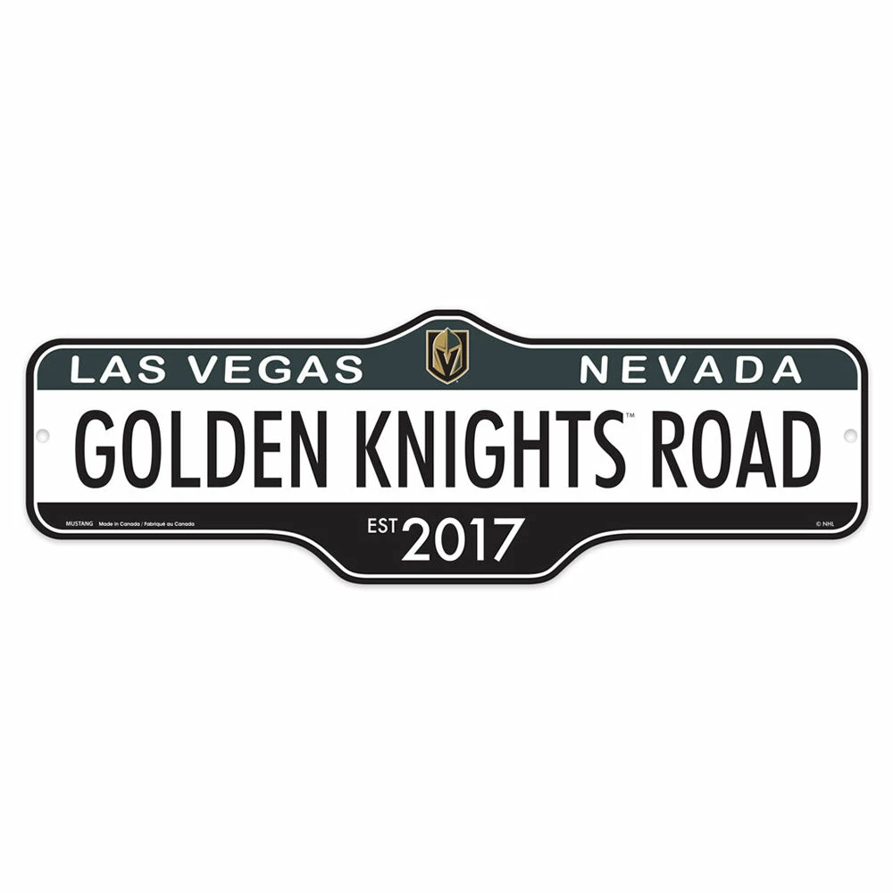 Mustang VEGAS GOLDEN KNIGHTS DELUXE STREET SIGN 8X23 1 Mustang VEGAS GOLDEN KNIGHTS DELUXE STREET SIGN 8X23