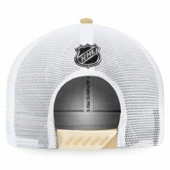 VEGAS GOLDEN KNIGHTS FANATICS AUTHENTIC PRO 2022 NHL DRAFT STRUCTURED TRUCKER HAT -Atlantic Division Shop VEGAS GOLDEN KNIGHTS FANATICS AUTHENTIC PRO 2022 NHL DRAFT STRUCTURED TRUCKER HAT THREE