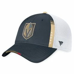 VEGAS GOLDEN KNIGHTS FANATICS AUTHENTIC PRO 2022 NHL DRAFT STRUCTURED TRUCKER HAT