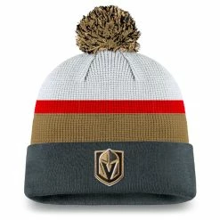 VEGAS GOLDEN KNIGHTS FANATICS MEN'S AUTHENTIC PRO DRAFT CUFFED KNIT POM TOQUE