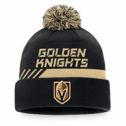 VEGAS GOLDEN KNIGHTS FANATICS MEN'S AUTHENTIC PRO LOCKER ROOM BEANIE CUFF POM TOQUE