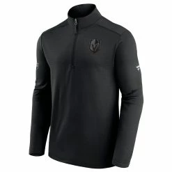 VEGAS GOLDEN KNIGHTS FANATICS MEN'S AUTHENTIC PRO TRAVEL TRAIN 1/4 ZIP TOP
