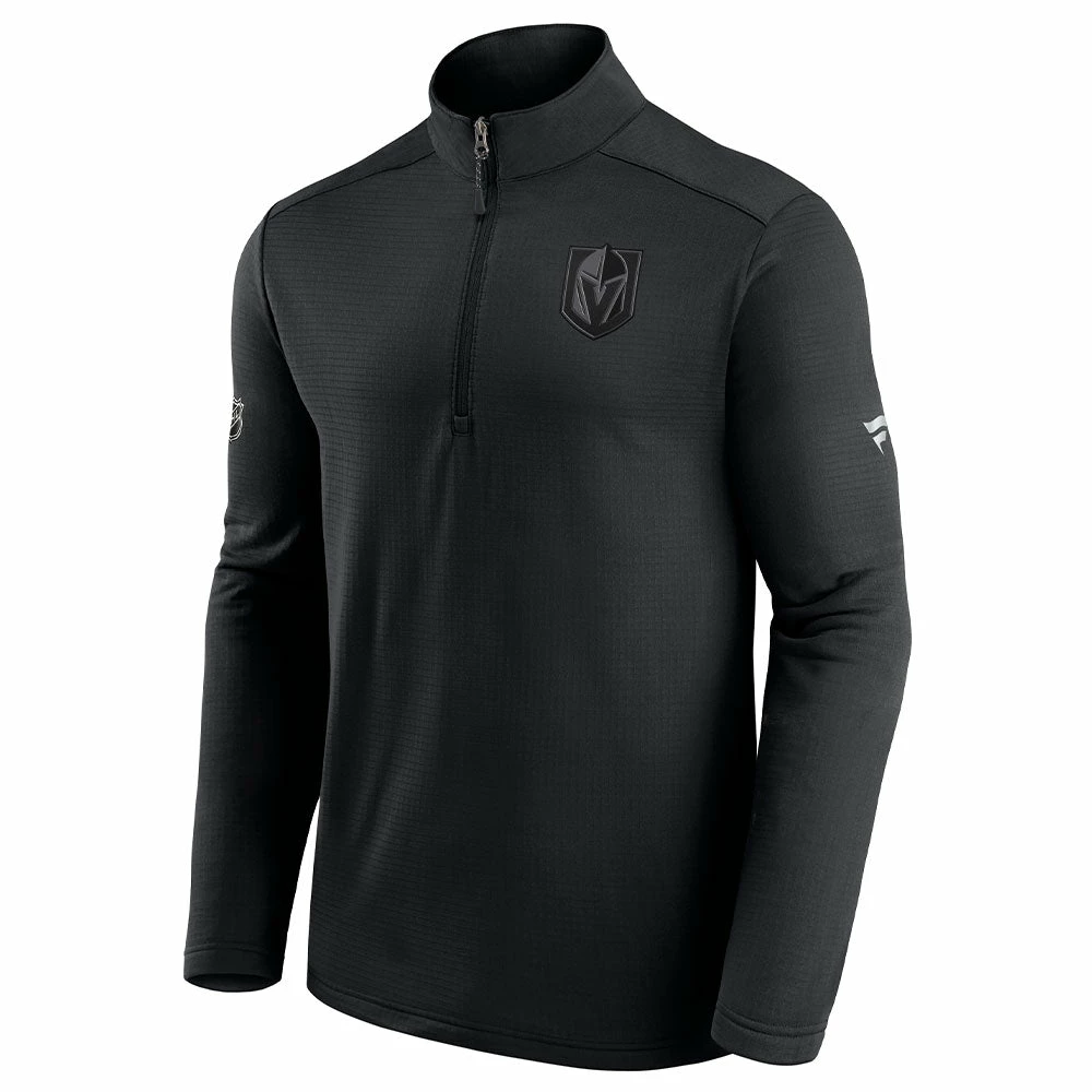 VEGAS GOLDEN KNIGHTS FANATICS MEN'S AUTHENTIC PRO TRAVEL TRAIN 1/4 ZIP TOP 1 VEGAS GOLDEN KNIGHTS FANATICS MEN'S AUTHENTIC PRO TRAVEL TRAIN 1/4 ZIP TOP