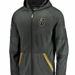 VEGAS GOLDEN KNIGHTS FANATICS MEN'S RINKSIDE GRIDBACK FULL ZIP HOODIE