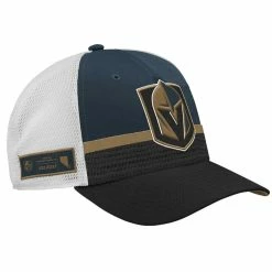 Outerstuff VEGAS GOLDEN KNIGHTS KIDS AUTHENTIC PRO DRAFT MESHBACK HAT -Atlantic Division Shop VEGAS GOLDEN KNIGHTS KIDS AUTHENTIC PRO DRAFT MESHBACK HAT RIGHT