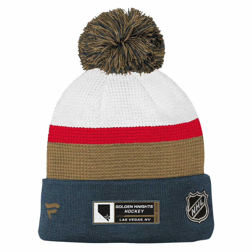 Outerstuff VEGAS GOLDEN KNIGHTS KID'S AP DRAFT LOCKER ROOM CUFFED POM TOQUE 2 Outerstuff VEGAS GOLDEN KNIGHTS KID'S AP DRAFT LOCKER ROOM CUFFED POM TOQUE - Image 2