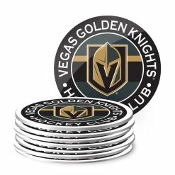 Mustang VEGAS GOLDEN KNIGHTS TEAM STRIPE COASTER - 8 PACK