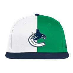 VANCOUVER CANUCKS ADIDAS ADULT REVERSE RETRO FLAT BRIM SNAPBACK HAT