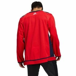WASHINGTON CAPITALS ADIDAS ADIZERO PRIMEGREEN AUTHENTIC RED HOME JERSEY -Atlantic Division Shop WASHINGTON CAPITALS ADIDAS ADIZERO PRIMEGREEN AUTHENTIC RED HOME JERSEY MODEL BACK