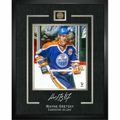 FRAMEWORTH WAYNE GRETZKY EDMONTON OILERS FRAMED REPLICA SIGN - 16X20