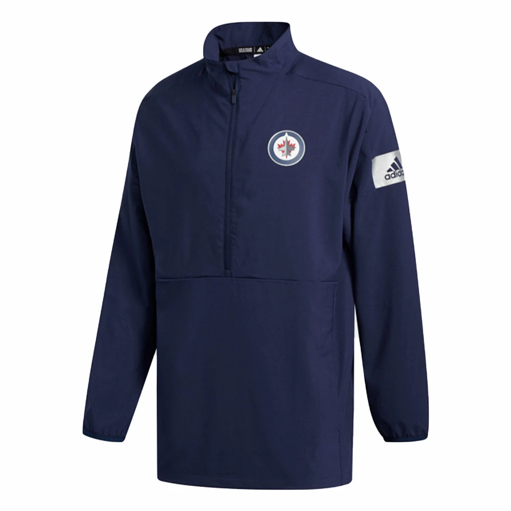WINNIPEG JETS ADIDAS MEN'S GAME MODE 1/4 ZIP SHIRT 1 WINNIPEG JETS ADIDAS MEN'S GAME MODE 1/4 ZIP SHIRT