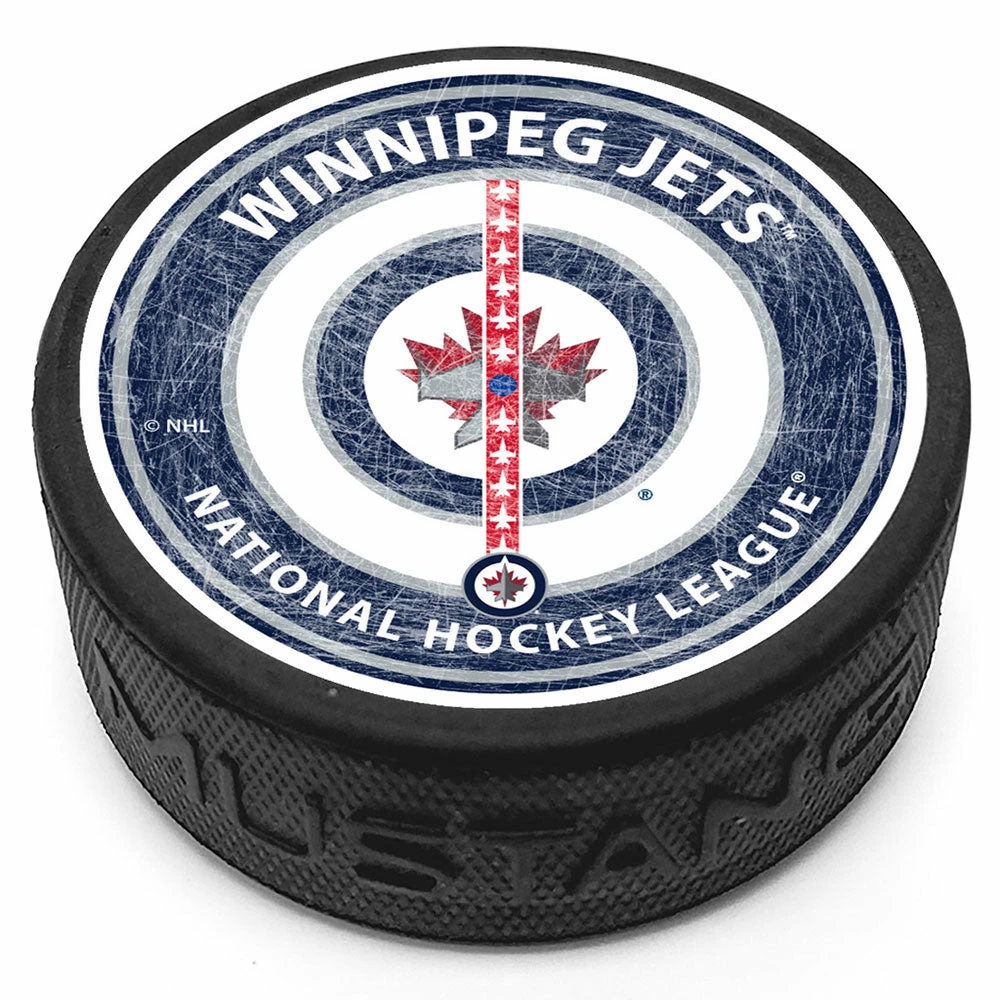 Mustang WINNIPEG JETS CENTRE ICE PUCK 1 Mustang WINNIPEG JETS CENTRE ICE PUCK