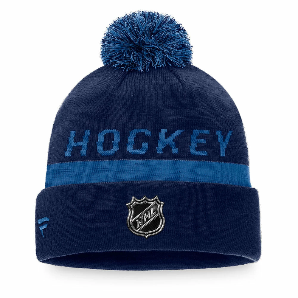 WINNIPEG JETS FANATICS MEN'S AUTHENTIC PRO LOCKER ROOM BEANIE CUFF POM TOQUE 2 WINNIPEG JETS FANATICS MEN'S AUTHENTIC PRO LOCKER ROOM BEANIE CUFF POM TOQUE - Image 2
