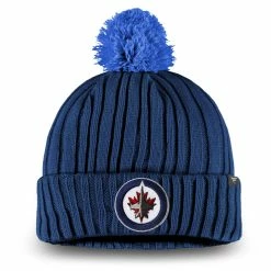 WINNIPEG JETS FANATICS MEN'S CUFFED BEANIE WITH POM TOQUE