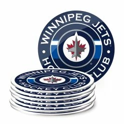 Mustang WINNIPEG JETS TEAM STRIPE COASTER - 8 PACK