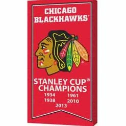 FRAMEWORTH CANVAS CHICAGO BLACKHAWKS STANLEY CUP BANNER