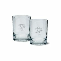 Mustang PITTSBURGH PENGUINS ETCHED ROCK GLASS 2 PACK