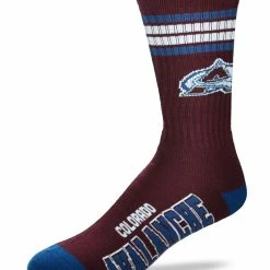 NSSI G-III COLORADO AVALANCHE 4 STRIPE DEUCE MEN'S SOCKS
