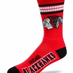 NSSI G-III CHICAGO BLACKHAWKS 4 STRIPE DEUCE MEN'S SOCKS