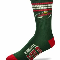 NSSI G-III MINNESOTA WILD 4 STRIPE DEUCE MEN'S SOCKS